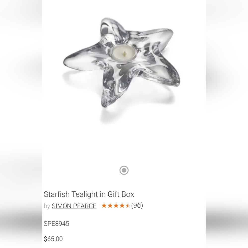 Simon Pearce starfish candle holders